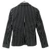 Lacoste Stripe Tailored Jacket 38 Black Embroidery Women Used