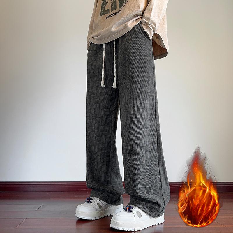 Corduroy Dirty Pants Men's Autumn and Winter Style Retro High-end Loose Straight Casual Trousers