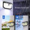 2 Pcs Waterproof Solar Motion Sensor Wall Light Outdoor Yard Security Lamp
