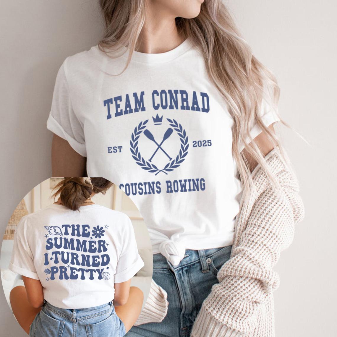 

Лето, когда я стала красивой Футболка TSITP Команда Конрада Футболка Мужская Женская Футболки с коротким рукавом Пляжная Летняя Атмосфера Рубашка Уличная Одежда Топы S белый