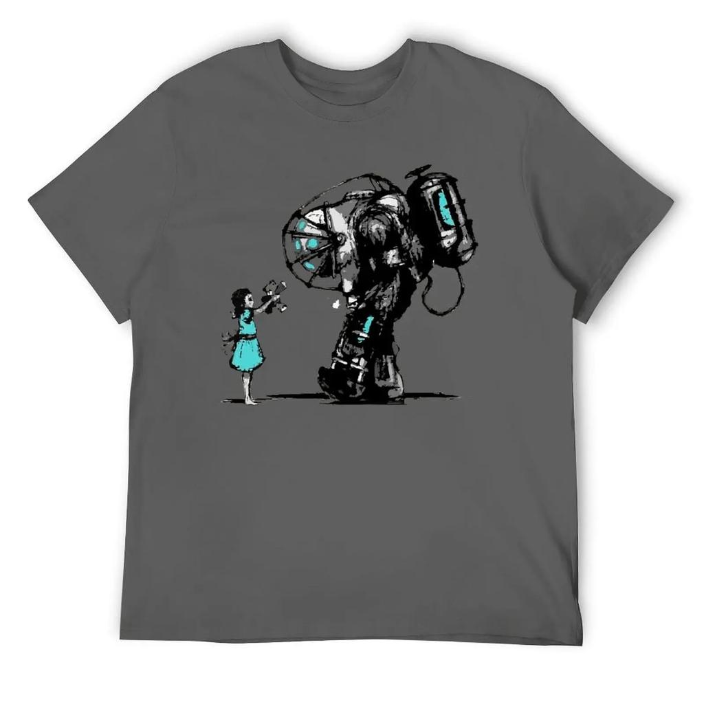 Rundhals BioShock Z T-Shirt Bewegung T-Shirt Niedlich Lustig Geek Fitness US-Größe