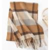 Plaid Scarf for Women 100% Wool Shawl All-Match Tassel Warm Comfortable Luxury Clothes New Fashion Autumn Winter Scarves