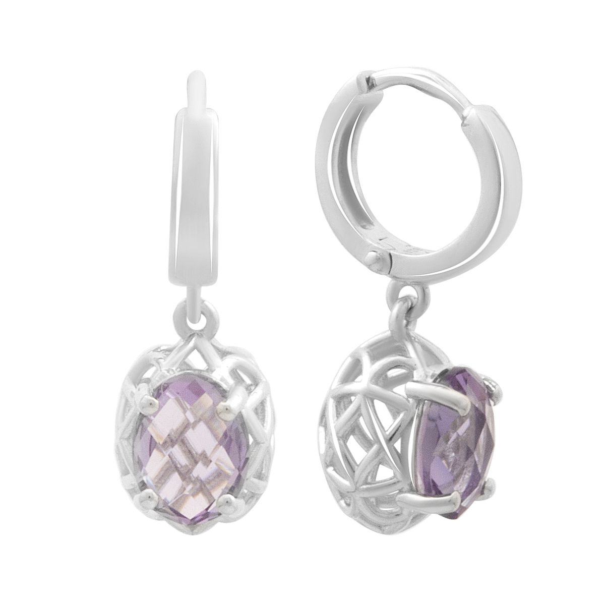 

Срібні сережки з аметистом 2.175ct (2179122) аметист