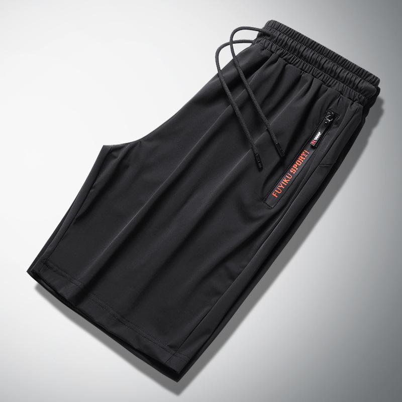 

Повседневные шорты из ледяного шелка, мужские брюки с кондиционером, большие эластичные брюки, спортивные капри, быстросохнущие брюки 9XL