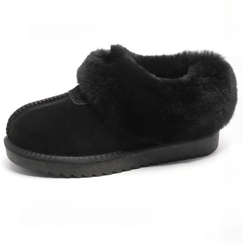 Fashion Winter Women Snow Boots 2025 Fashion New Round Head Concise Slip On Flats Boots Casual Wear Resistant Short Flat Boots