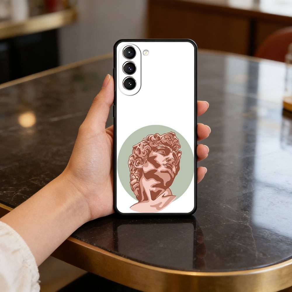D-David-ID A-Art-RT Phone Case For Samsung S25,24,23,22,30,21,10,9,Ultra,Plus,Lite,FE,4,5 G Soft Black Case