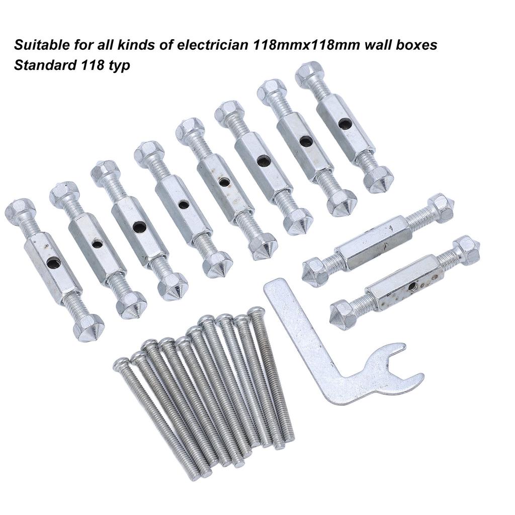 Kassetten-Reparaturgerät Wand-Elektrodose Schraubenwerkzeug 118 für Typ Lampenfassung Abzweiglegierung Stahl Elektrodosen-Reparaturset