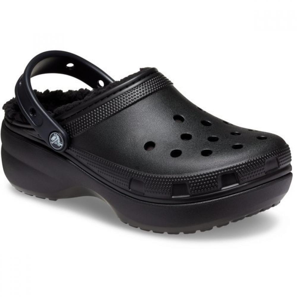 Crocs Classic Platform Lined Clogs Woman Black 207938 001