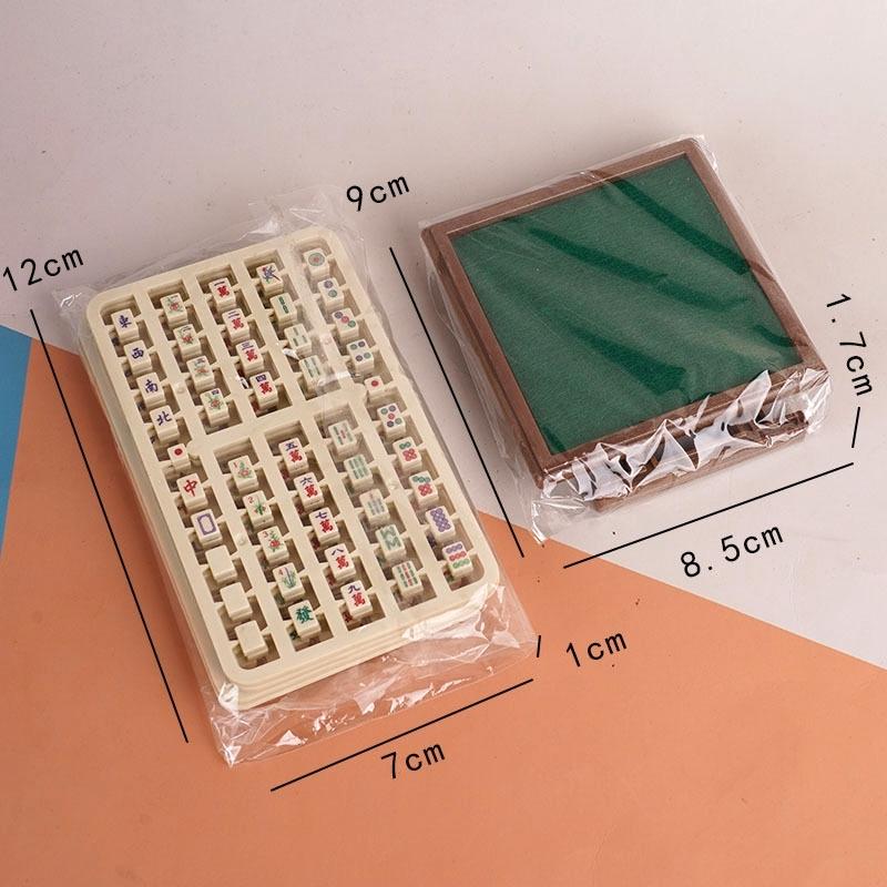 1Setul 1:12 Casă de păpuși Miniatură Masă și Scaun Mahjong Model Mobilier Casă Model Decor Jucărie Accesorii Casă de Păpuși