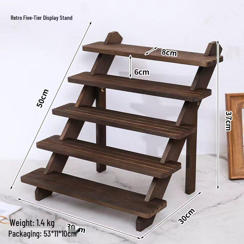 Multi-layer Solid Wood Jewelry Stand for Earrings, Rings & Accessories