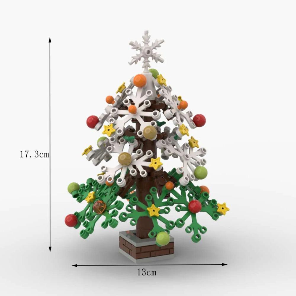 MOC Small Building Block Models, Christmas Themed Ornaments, Christmas Gifts, Sleds, Snowmen, Reindeer, Christmas Trees