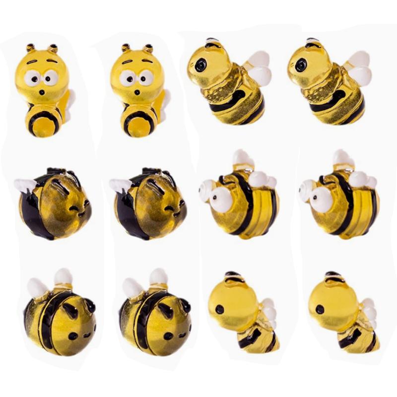 

10-100Pcs Glow In the Dark Mini Resin Bees Miniatures, Cute Fairy Garden Ornament, Moss Micro Landscape DIY Craft Decoration 30PCS