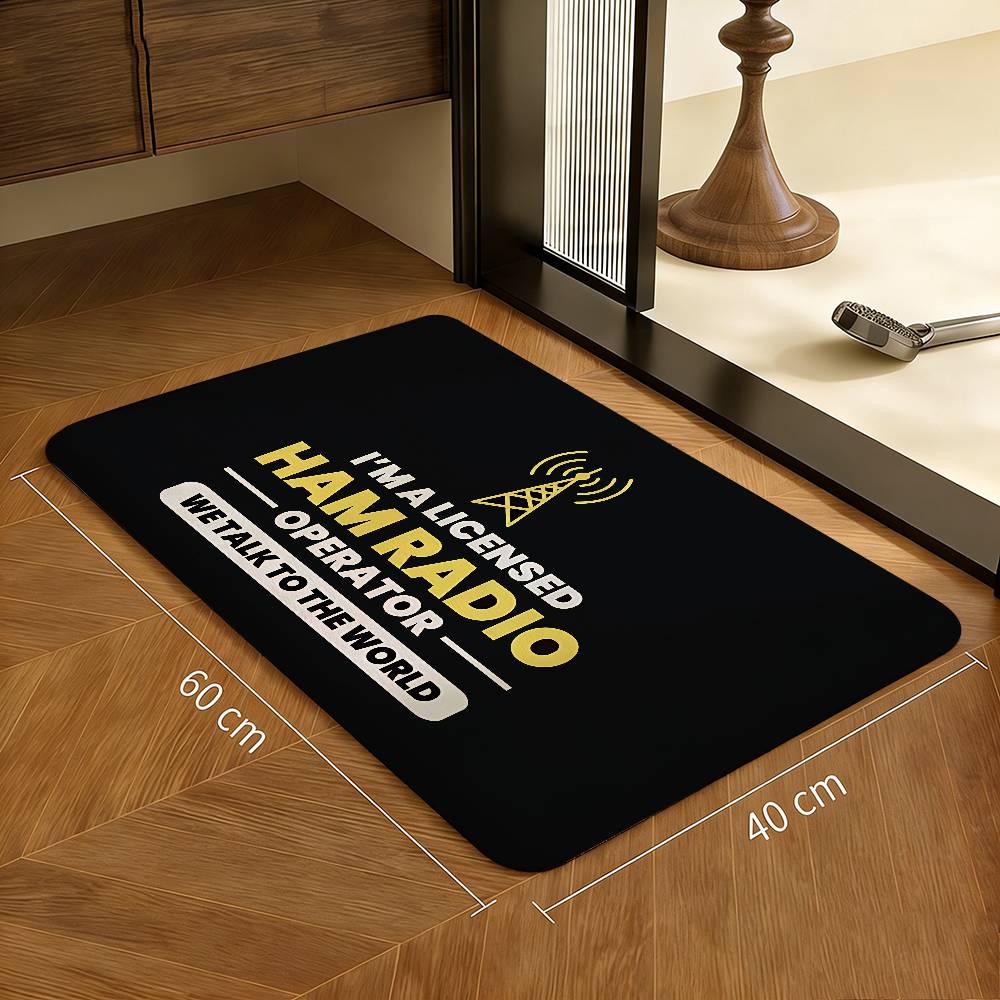 

Licensed H-Ham Retro Radio Room Mats Retro Multiple Choice Living Room Kitchen Rug Non-Slip Welcome Rug 40x60cm
