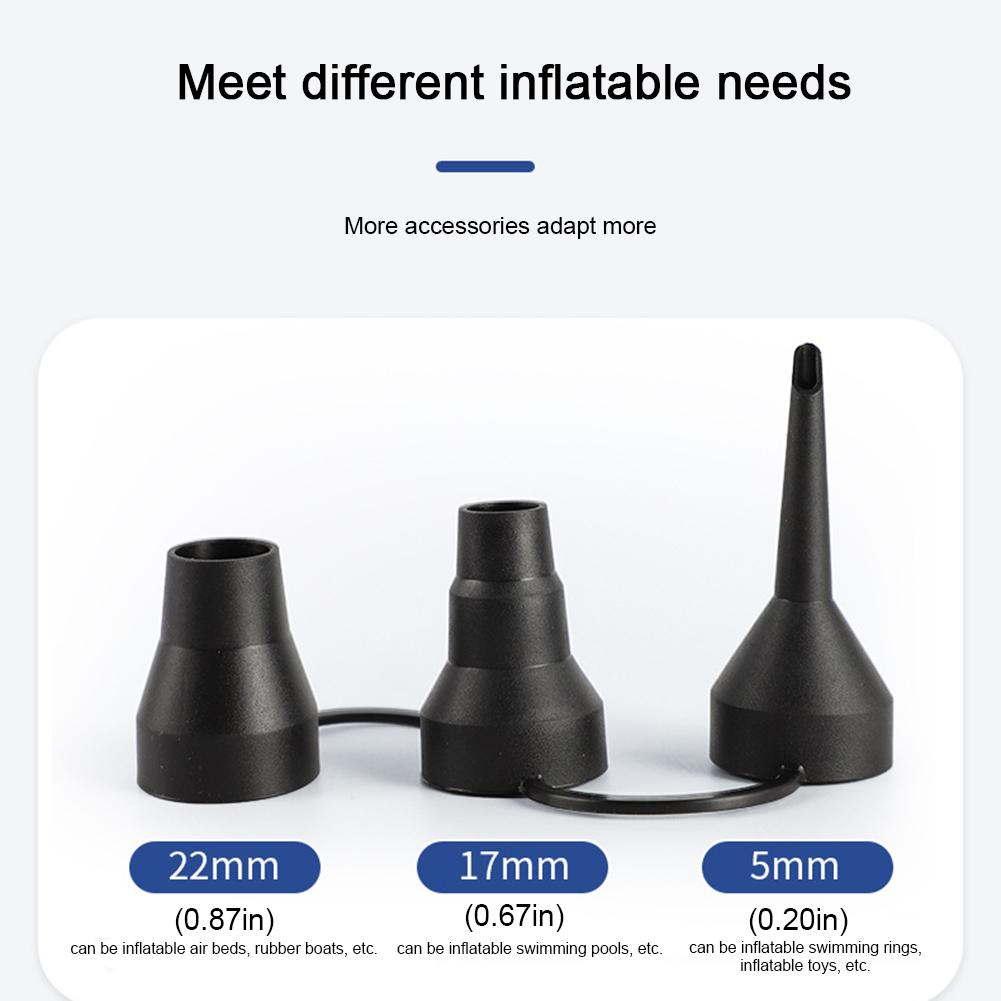 Electric Air Pump with 3 Nozzles Portable Air Pump Inflator/Deflator Pumps for Inflatable Air Mattress Boats Swimming Ring