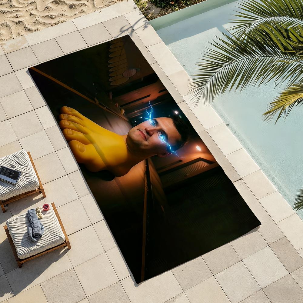 Charlie K-Kirk Towel Soft Lightweight Anti-Sand Large Beach Towel Quick-Drying Bath Sports Family