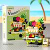 Mekensm Micro-Particle Building Blocks Educational Vending Cart Model Toy for Kids
