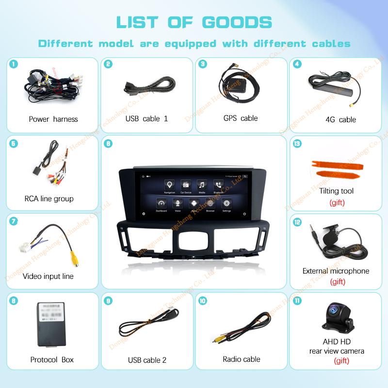 10.25" For Infiniti Q70L M37 2011-2019 GPS Navigation Radio Android11 8+128G 8Core CarPlay 4G 360 Camera Car Multimedia Player