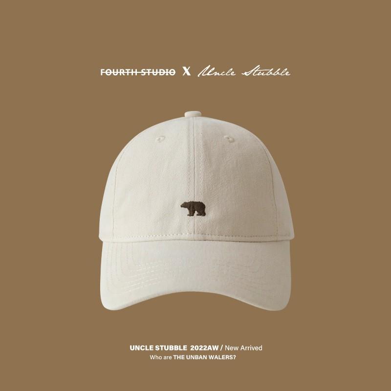 Unisex High Quality Glacier Bear Embroidery  Baseball Cap Outdoor Dustproof  Solid Color Fashionable Adjustable Men Women Hat