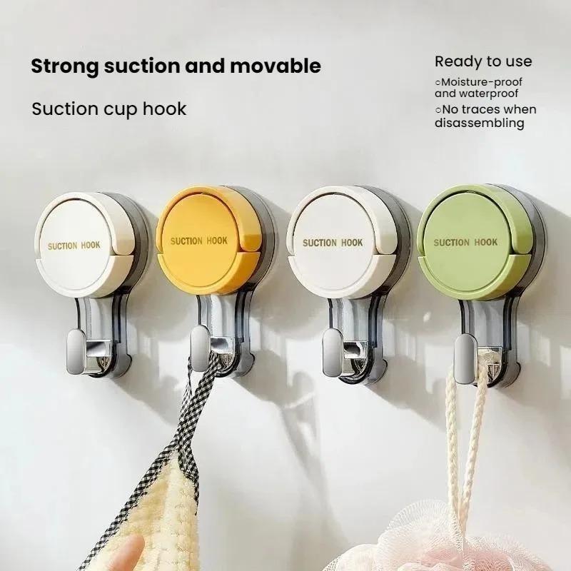 Starke Vakuumsaugnäpfe Spurloser Kleber ohne Bohren für Zuhause Badezimmer Küche Türrückseite Toilettenbereich - 4er-Set