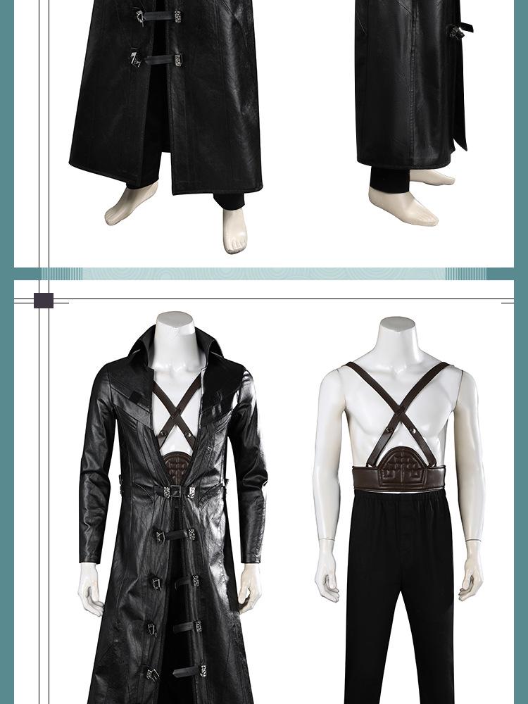 Sephiroth Leather Jacket Cosplay Set from Final Fantasy VII Rebirth