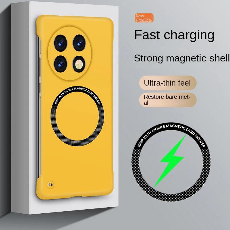 

Для Oneplus 13R чехол для Magsafe Magnetic Frameless Hard PC Phone Case для One Plus ACE 5 Pro 1+13 12R противоударный матовый чехол ультратонкий For OnePlus ACE 5