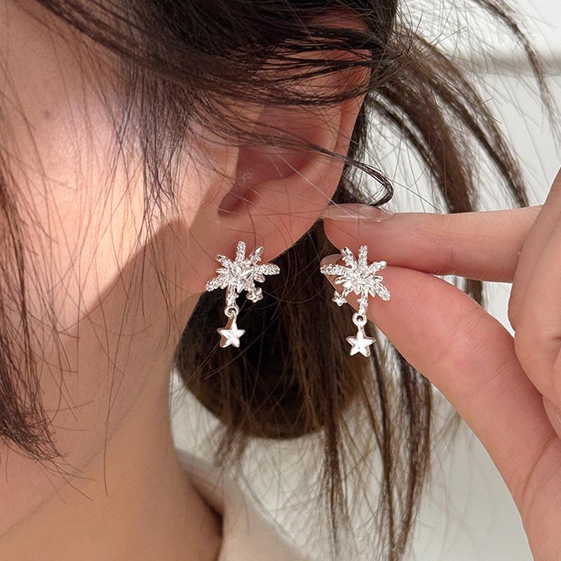 Exquisite Rhinestone Firework Stud Earrings 2025 - Trendy High-End Niche Design