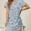 Plus Size Summer Women Nightdress Short Sleeve Cute Cartoon Sleepwear Sweet O Neck Nightgowns Pyjamas Lady's Cotton Sleepdress