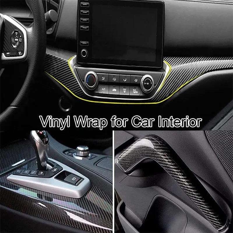 30x152cm 7D Car Carbon Fiber Roll Film Stickers Auto Interior Styling DIY Vinyl Film Decorative Decal Motorcycle Car Accessories