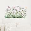 Spring Flowers Window Clings Garden Wildflower Butterflies Glass Sticker Reusable Static Decals for Living Room Home Office