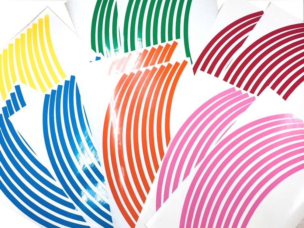 Motorcycle 17" Wheel Rim Sticker Rim Line Tape (White, 8mm Width)