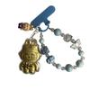 Mobile Phone Chain Cartoon Labubu Bead Chain Keychain Bag Pendant Gift for Girlfriend