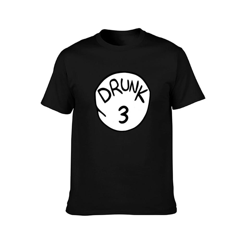 Mann für 3er-Pack Baumwolle Baumwoll-T-Shirt schlichtes Herrenhemd t Betrunkenes schwarzes T-Shirt