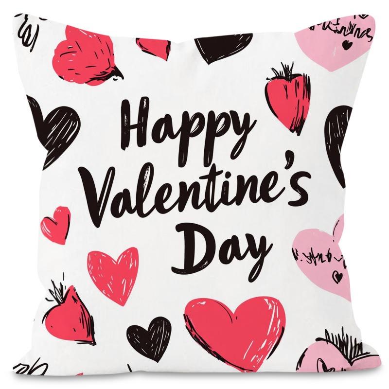 

Valentine s Day Love Letters Printed Home Decorative Pillowcase Bedroom Living Room Sofa Decorative Polyester Cushion Cover 45x45cm
