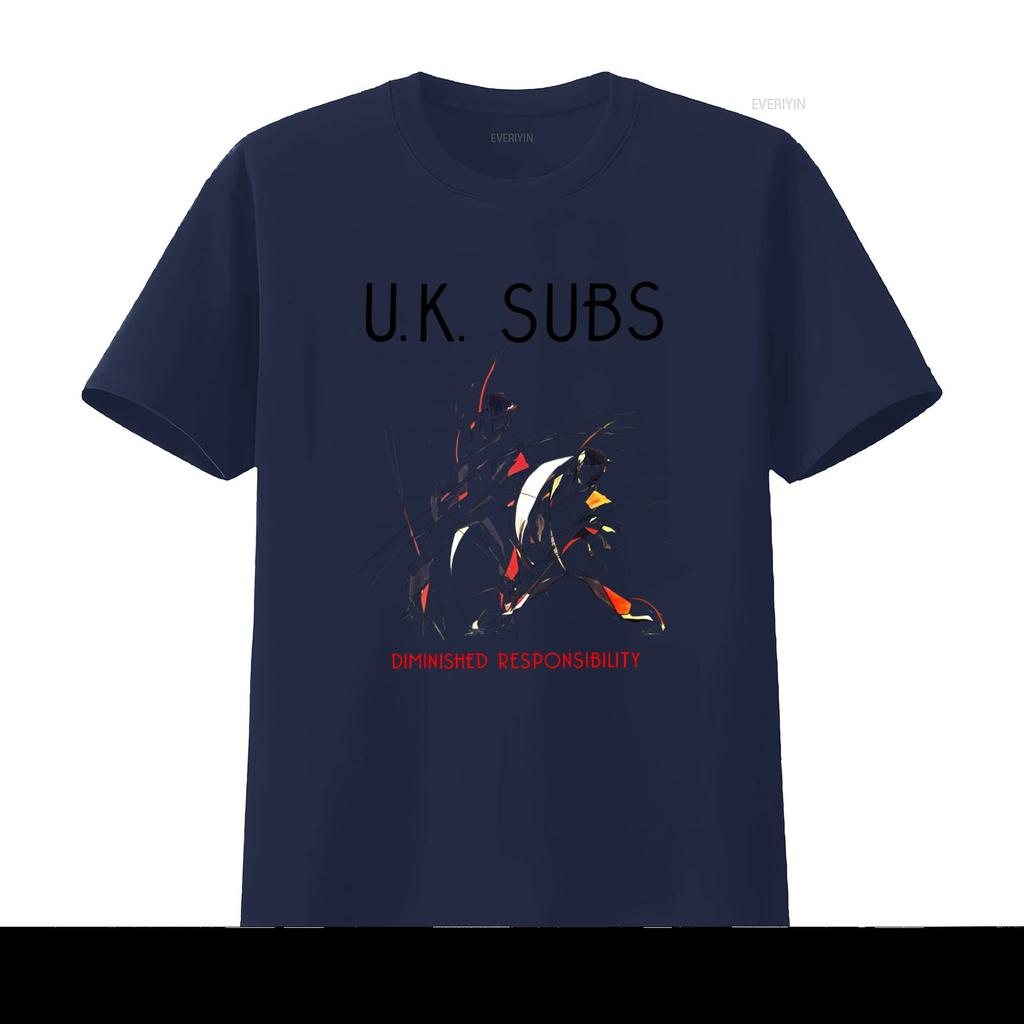 UK Subs Diminished Responsibility White T Shirt New Fashionable Rock Band Design vintage Washed Top For Everyday Wear
