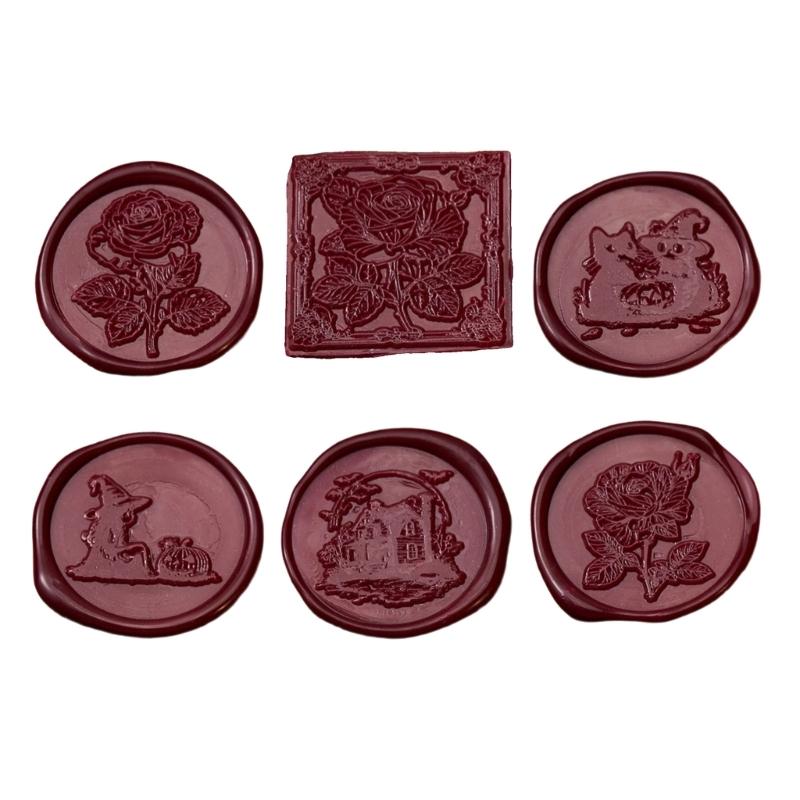 Plant Wax Seal Stamp Witch Pumpkins Sealing Wax Stamp for Invitation Envelopes Cards Letter Scrapbooking Decorations