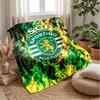 Coperta in pile di flanella morbida FC Sporting CP Leggera Accogliente Calda Coperta da divano letto Decorazione per la casa