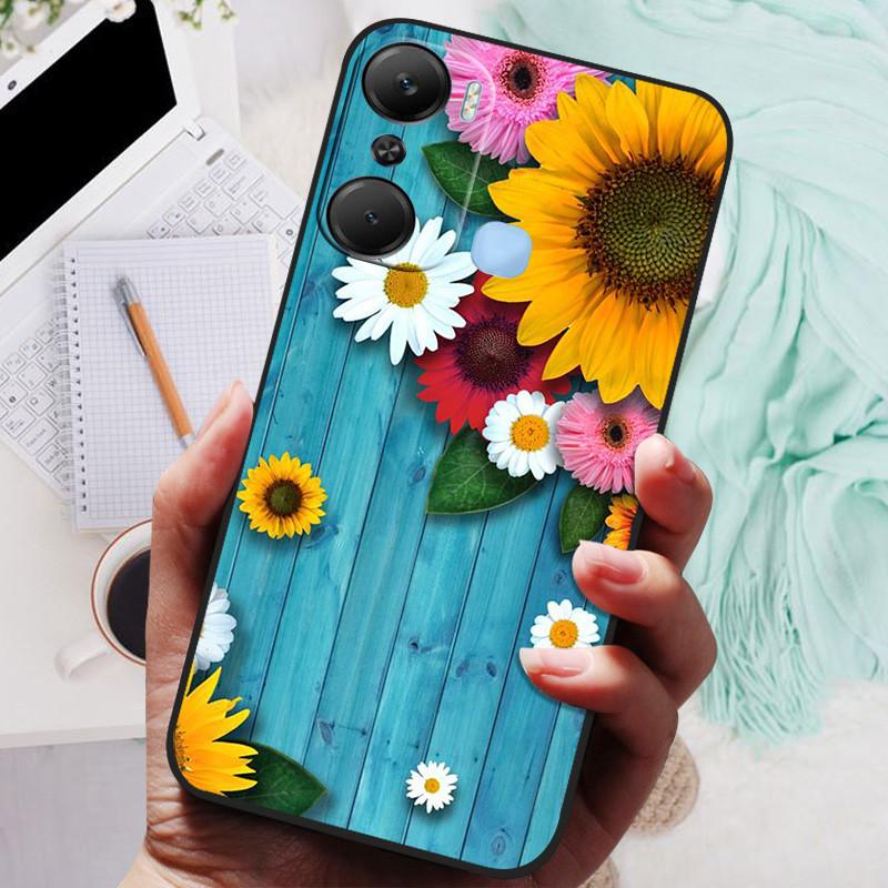 For Infinix Hot 12 Pro Case Black Cover Lion Wolf Silicone Soft Back Cases For Infinix Hot 12i Hot12 Pro / Hot 20 5G Case Shell