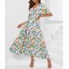 Women's Casual And Fashionable Deep V-Waist Dress, Seaside Beach Vacation Dress
