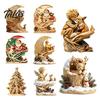 Handcrafted Wooden Statues Fairy Tale Little Boy and Fox Figurine, Rustic Desktop Statue, Artistic Carved Christmas Gift Ideas Sculpture Ornament for