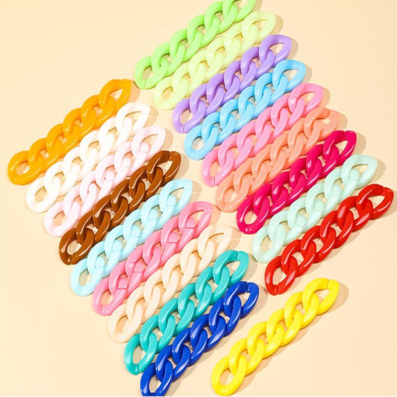 25 ks/balení 17*23 mm barevné makronky s twisty, korálky, spona pro diy módní náhrdelník, telefon, tašku, řetízek, výrobu šperků, dekorativní doplňky