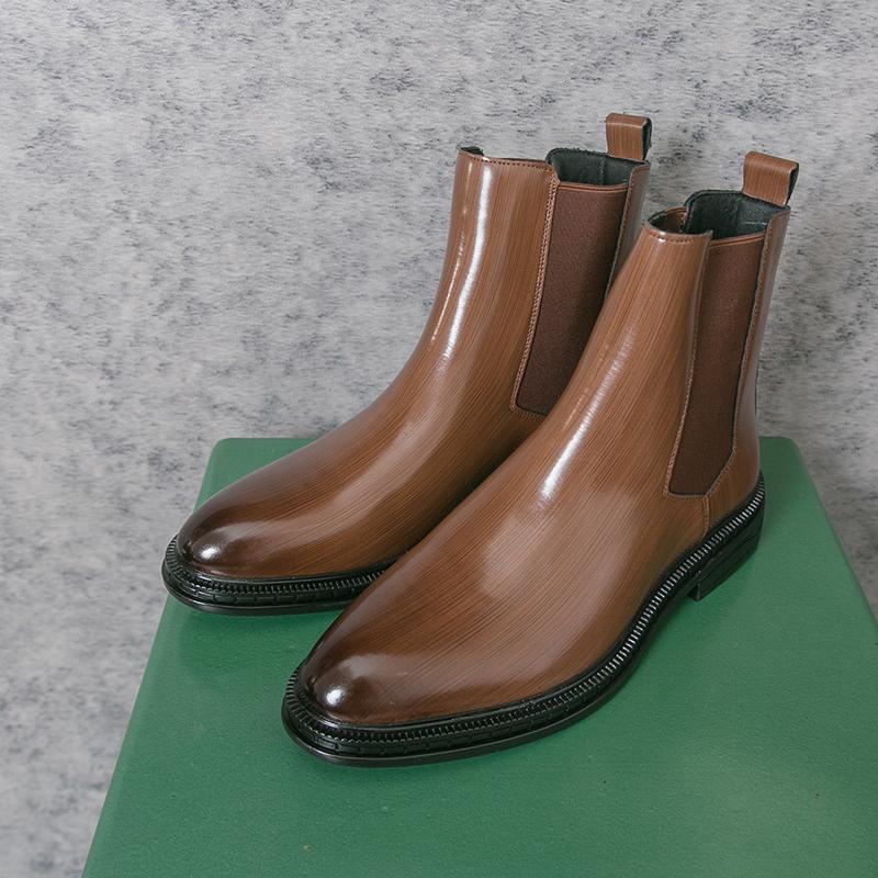 

Autumn Winter Warm New Designer Leather for Men Color Fashion Casual Chelsea Boots Male Big Size Platform Man 38