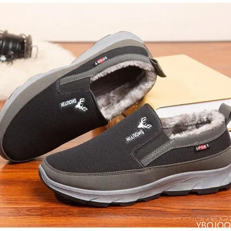 Men's Winter Thick Warm Cotton Shoes Are Simple Comfortable Versatile Suitabledaily Leisure Wear-resistant Anti Slip Men's Shoes