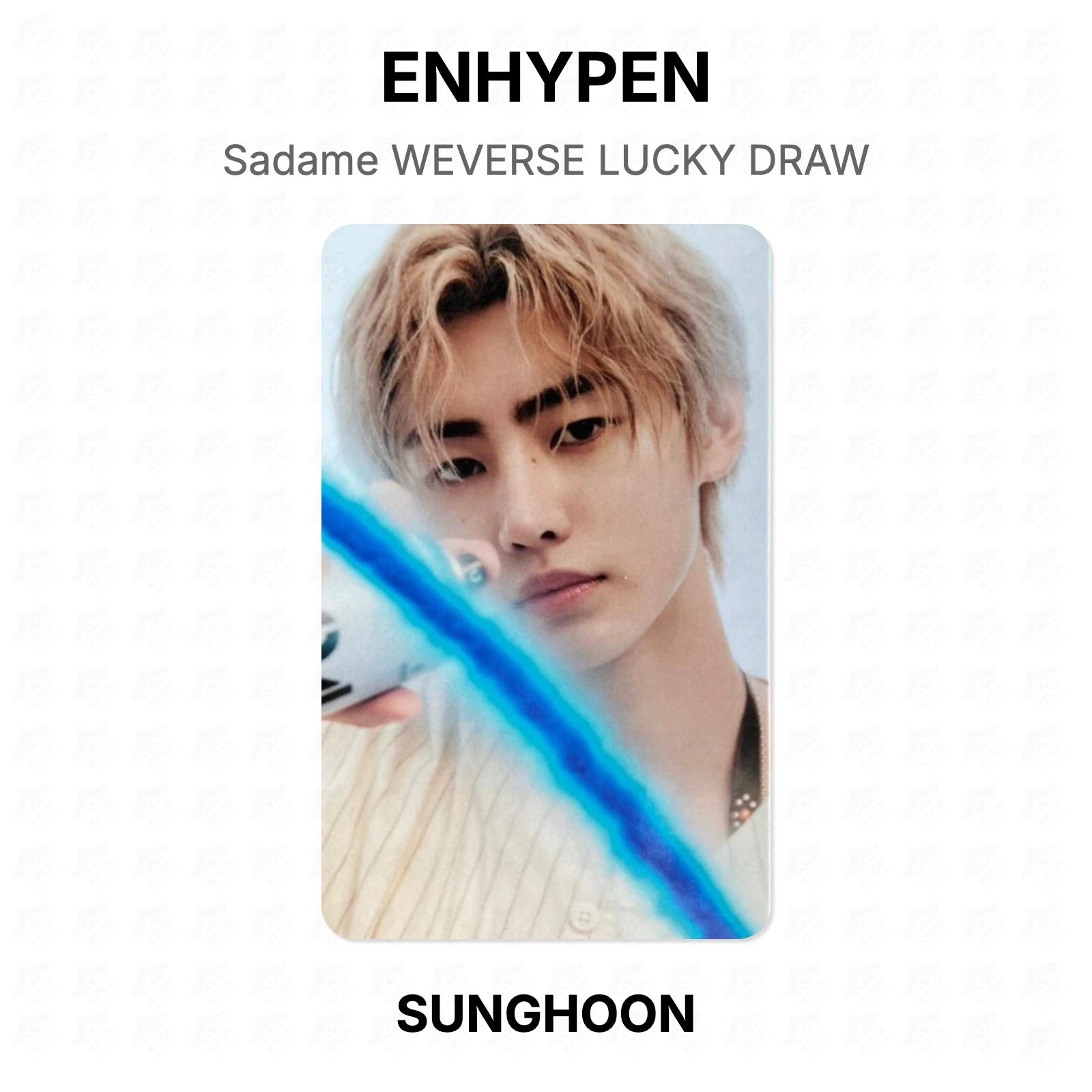 ENHYPEN Sadame WEVERSE LUCKY DRAW Official Photocard SUNGHOON