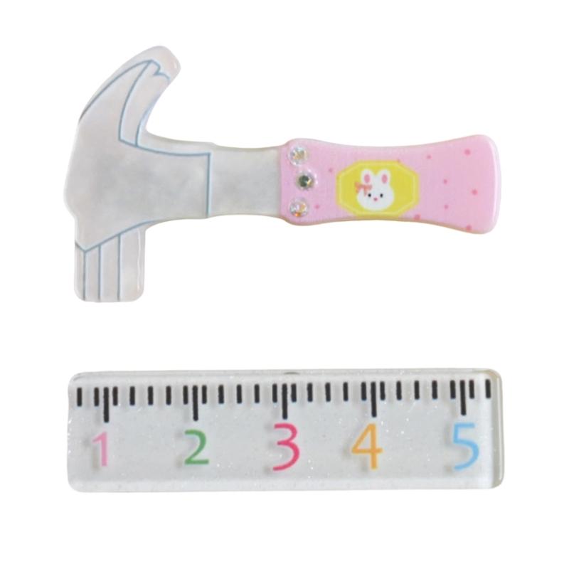 Creative Duckbill Hairpins Hammer Hair Clips Ruler Hair Barrettes Hair Accessories Alligators Hairclip Women Girls Gifts