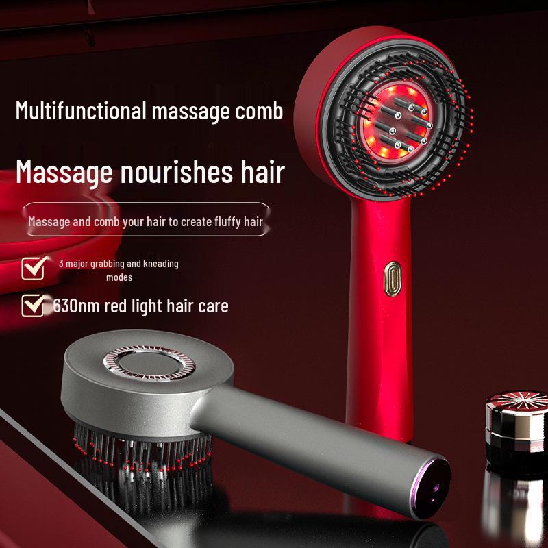 Red Light Scalp Massager & Hair Growth Comb with Kneading Applicator for Enhanced Hair Care