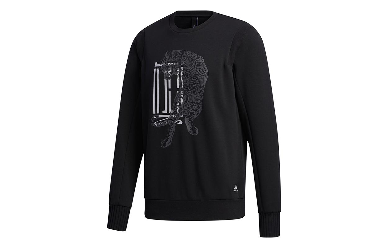 

Adidas Sweatshirts Men s Black Crew Neck Moderate Regular GF4040 S