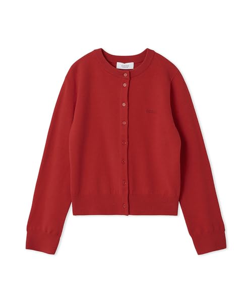 

Emi Logo Crew Neck Knit Free Size Cardigan, 13WND254059, Women s, Red,