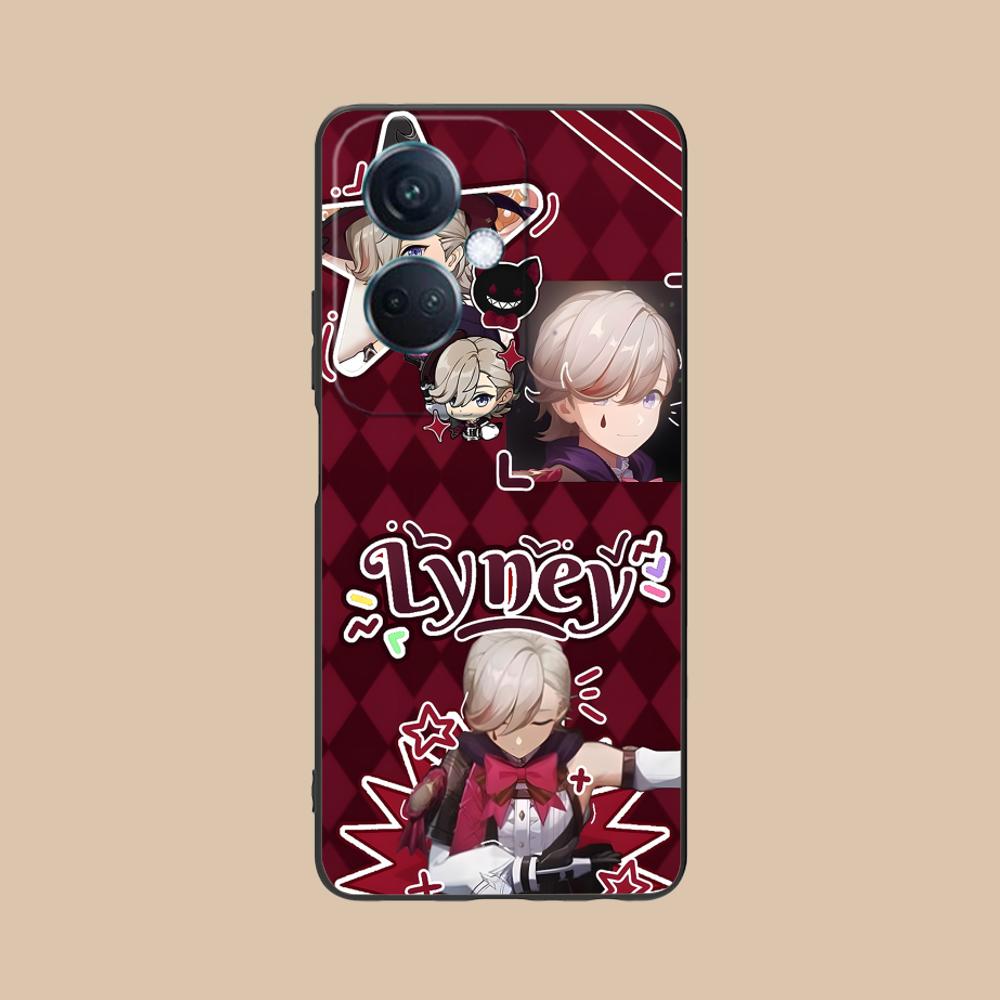 Game GI Lyney Matte TPU Mobile Phone Case for OPPO Reno 14 13 12 11 10 9 8 7 6 5 F T Pro 5G Colorful Printing Cover