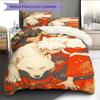Anime Pattern Bedding Quilt Set Quilt Cover Pillowcase Home Decoration Birthday Gift (1 * Duvet Cover + 2 * Pillowcase, Without Core)