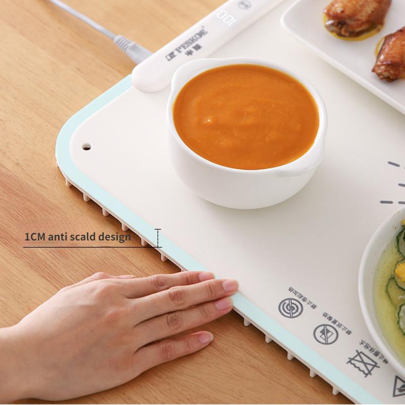 

Intelligent Insulation Dining Table Heating Silicone Pad Flexible 3D Warm Food Board Foldable Household Hot Food Board 600*405*15mm